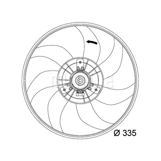 CFF 120 000P - Ventilaator,mootorijahutus 