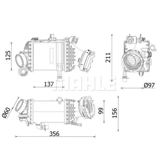 CI 659 000P - Intercooler, charger 