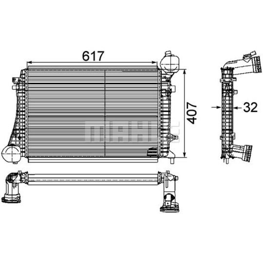 CI 166 000P - Kompressoriõhu radiaator 