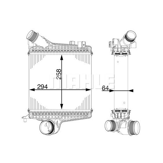 CI 221 000P - Intercooler, charger 