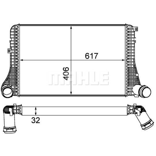 CI 387 000P - Intercooler, charger 