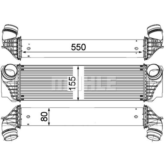 CI 183 000P - Intercooler, charger 