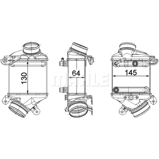 CI 187 000P - Intercooler, charger 