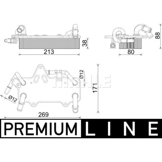 CLC 283 000P - Oljekylare, automatisk transmission 