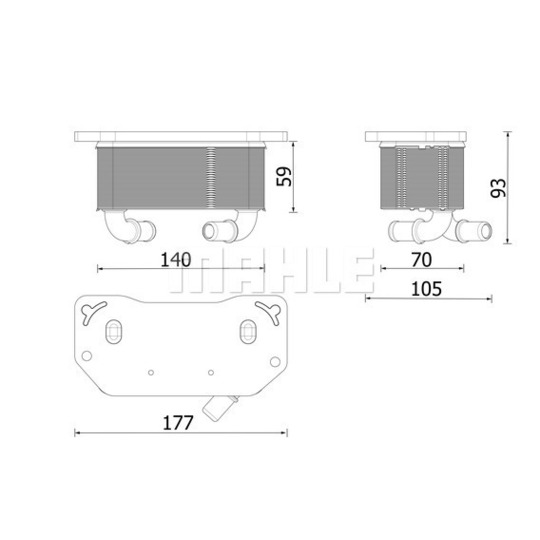 CLC 322 000P - Oil Cooler, engine oil 