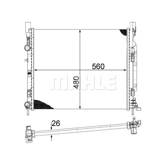 CR 1155 000S - Radiator, engine cooling 