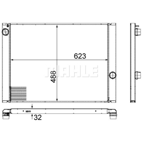 CR 1159 000P - Radiaator,mootorijahutus 