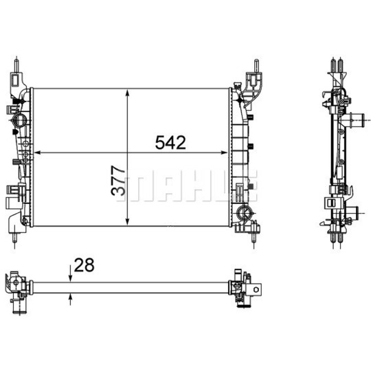 CR 1193 000P - Radiaator,mootorijahutus 