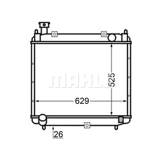 CR 126 000S - Radiaator,mootorijahutus 