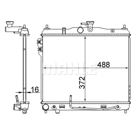 CR 1278 000S - Radiaator,mootorijahutus 