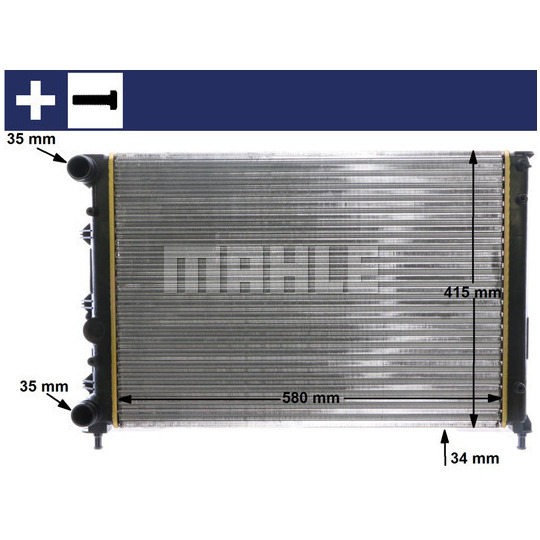 CR 1411 000S - Radiator, engine cooling 