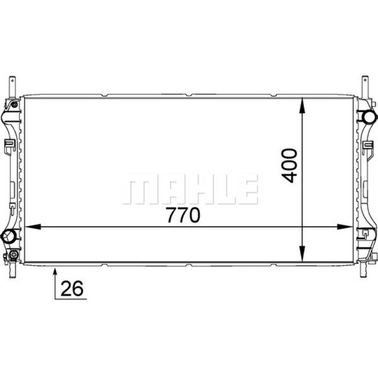 CR 1346 000S - Radiator, engine cooling 