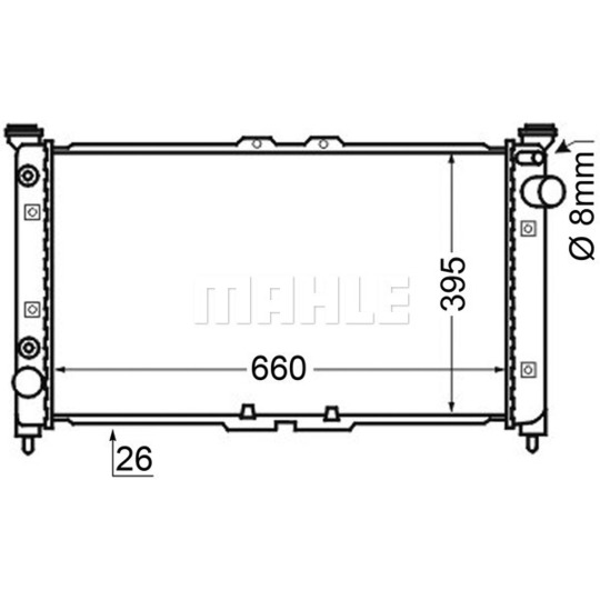 CR 136 000S - Radiator, engine cooling 