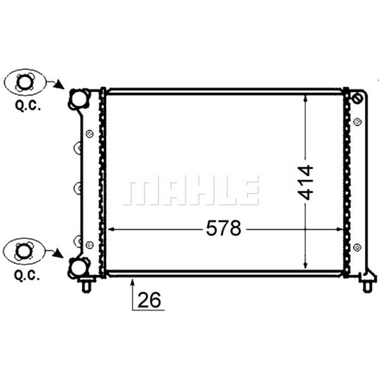 CR 1411 000S - Radiator, engine cooling 