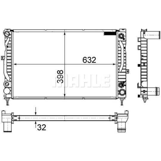 CR 1414 000S - Radiator, engine cooling 