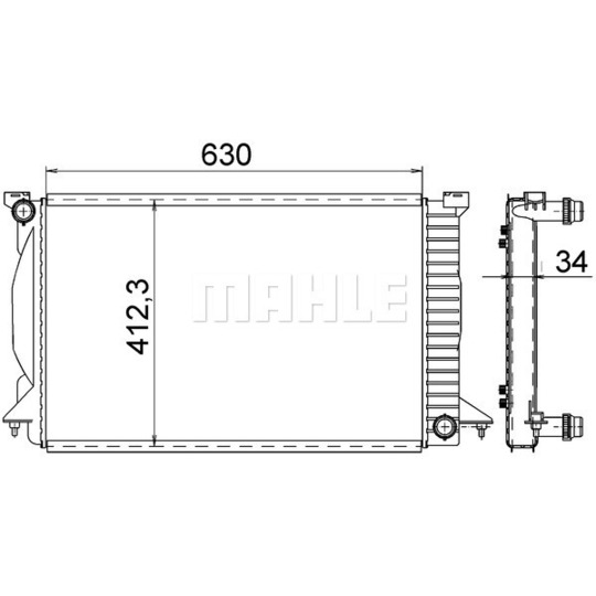 CR 1421 000S - Radiaator,mootorijahutus 