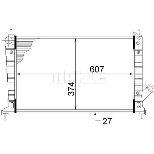 CR 1511 000S - Radiator, engine cooling 