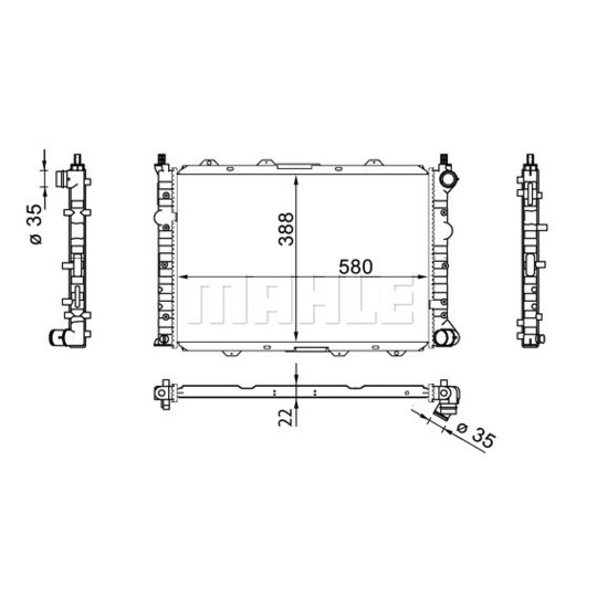 CR 1567 000S - Radiator, engine cooling 