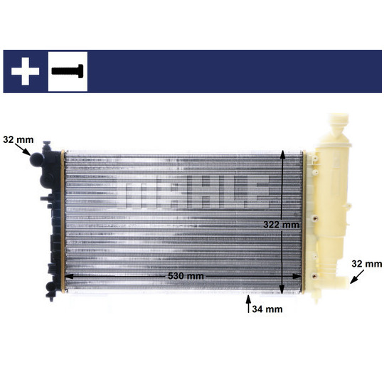 CR 169 000S - Radiator, engine cooling 