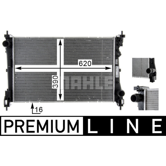 CR 1588 000P - Radiator, engine cooling 