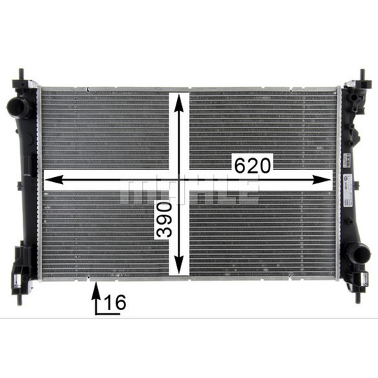 CR 1588 000P - Radiaator,mootorijahutus 