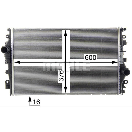 CR 1658 000P - Radiator, engine cooling 