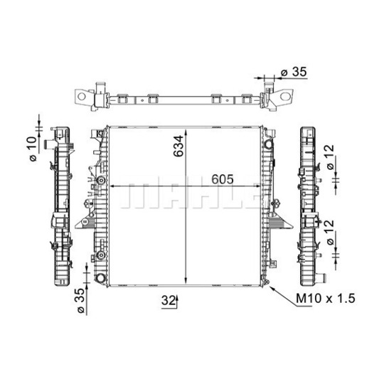 CR 1905 000S - Radiator, engine cooling 