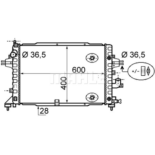 CR 1858 000S - Radiator, engine cooling 