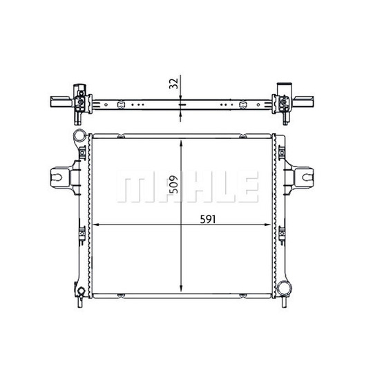 CR 1696 000S - Radiator, engine cooling 