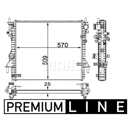 CR 1937 000P - Radiator, engine cooling 