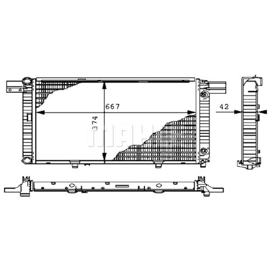 CR 260 000P - Radiator, engine cooling 