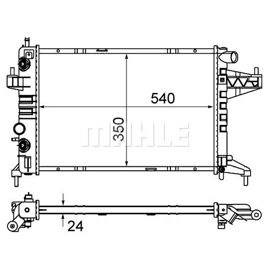 CR 390 000S - Radiator, engine cooling 