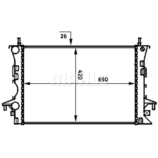 CR 459 000S - Radiator, engine cooling 