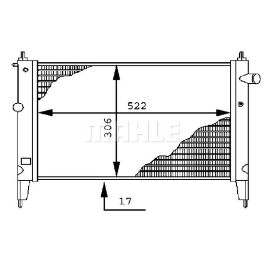 CR 446 000S - Radiator, engine cooling 