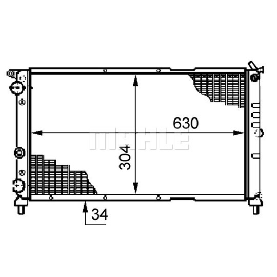 CR 489 000S - Radiaator,mootorijahutus 