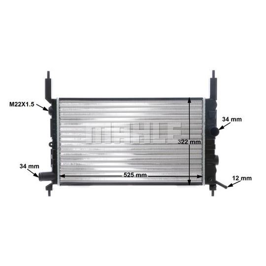 CR 446 000S - Radiator, engine cooling 