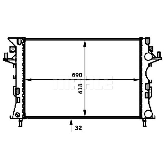 CR 461 000S - Radiator, engine cooling 