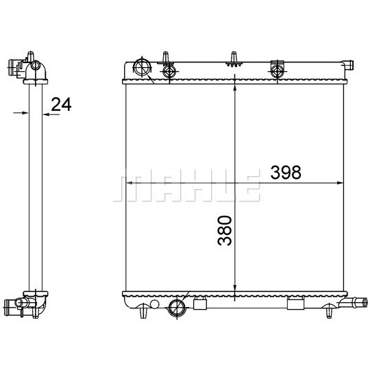 CR 556 002S - Radiaator,mootorijahutus 