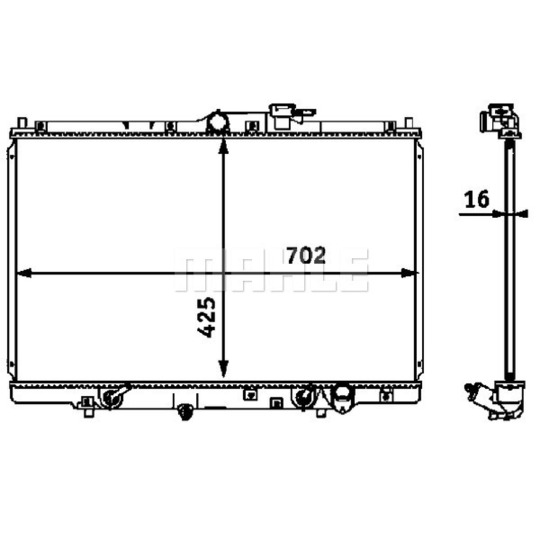 CR 547 000S - Radiaator,mootorijahutus 