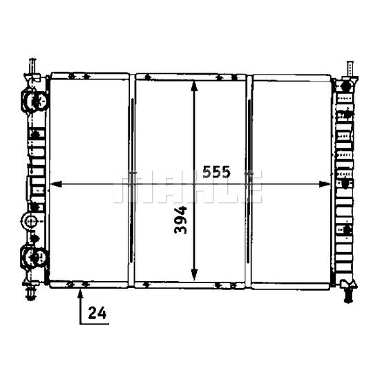 CR 525 000S - Radiator, engine cooling 