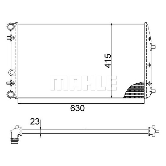 CR 505 000S - Radiator, engine cooling 