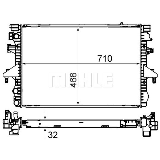 CR 585 000S - Radiaator,mootorijahutus 