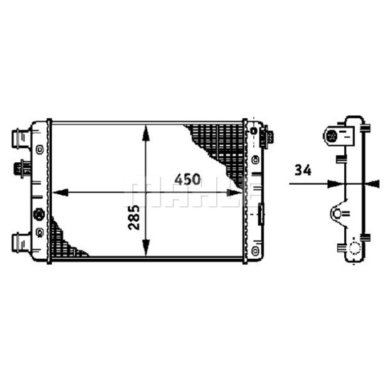 CR 632 000S - Radiaator,mootorijahutus 