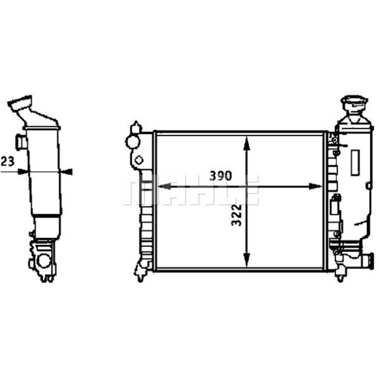 CR 613 000S - Radiator, engine cooling 