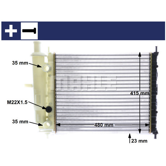 CR 630 000S - Radiator, engine cooling 