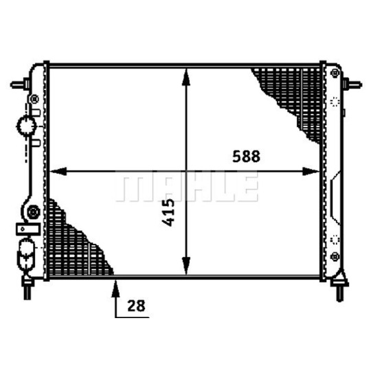 CR 602 000S - Radiator, engine cooling 