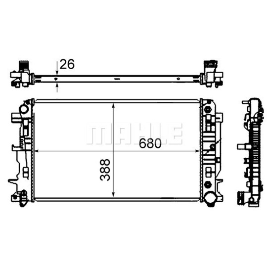 CR 62 000S - Radiaator,mootorijahutus 