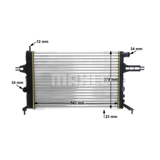 CR 637 000S - Radiaator,mootorijahutus 