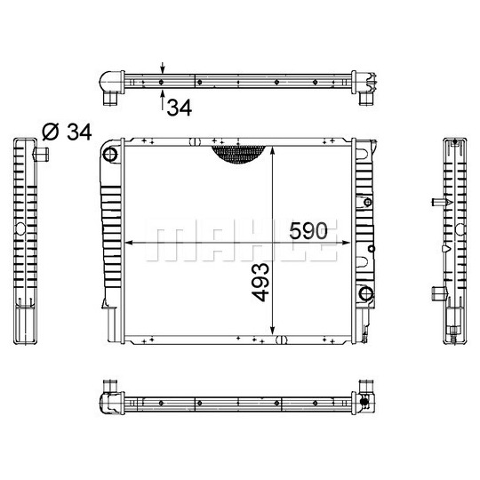 CR 659 000S - Radiator, engine cooling 