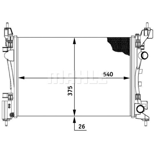 CR 774 000S - Radiaator,mootorijahutus 